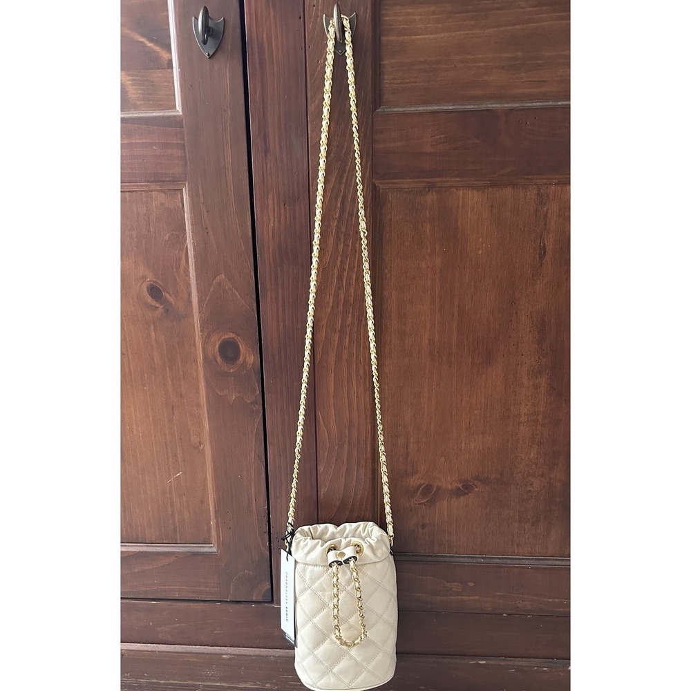 Aimee Kestenberg Outta Here Drawstring Pouch Vanilla Ice Quilted Leather Small